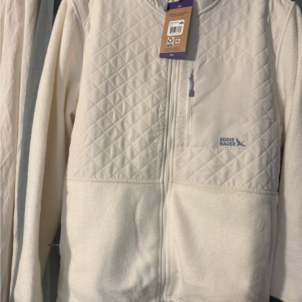 Brand New! Eddie Bauer Women’s Mixed Media Fleece Jacket
